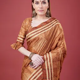 DOI MOI Geometric Printed Banarasi Saree-image-86