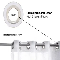 Deco Window White 2 Pieces Sheer Window Curtains image 4