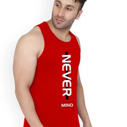 SLOWLORIS Pack Of 2 Printed Round Neck Bio-Wash Gym Vests image 3