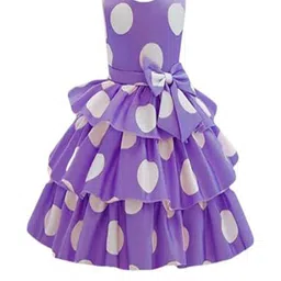 Aasthaa Fashion Kids-Girls Purple Printed Silk A-Line Dresses-picture-53