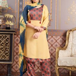 BAESD Girls Ethnic Motifs Striped Thread Work Kurta-picture-44
