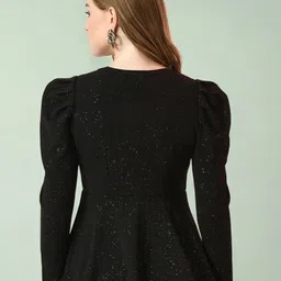 IUGA Puff Sleeves Peplum Top image 5