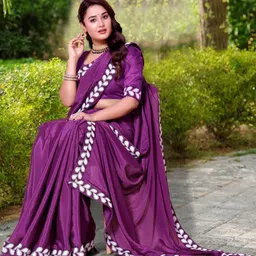 jayant creation Purple Poly Georgette Sarees-picture-37