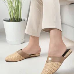 ICONICS Women Textured Mules image 2
