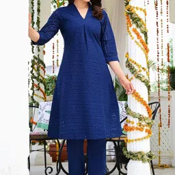 MISAYL Women Regular Kurta with Trousers image 3