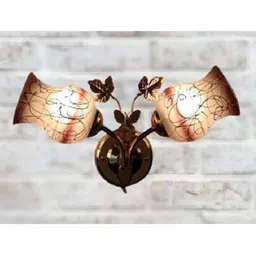 1ST TIME Brown & Gold-Toned Textured Metal Traditional Wall Lamp-picture-38