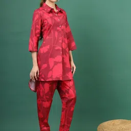 Ramas Women Floral Printed Regular Kurti with Trousers image 4