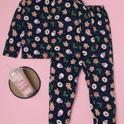 RAINE AND JAINE Girls Printed Night suit-image-33