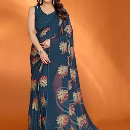 Mitera Floral Satin Saree-picture-42