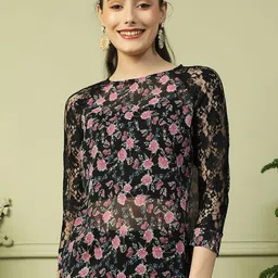 Oxolloxo Floral Printed See Through Top-picture-18