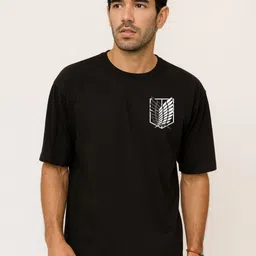 Be Crazy Men Printed Raw Edge T-shirt-image-85