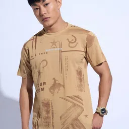 SF JEANS by Pantaloons Men Conversational Printed Round Neck Cotton T-shirt-image-33