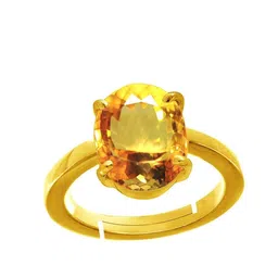 RRVGEM 11.00 KT to 12.00 KT Citrine Gemstone Studded Adjustable Finger Ring-picture-41