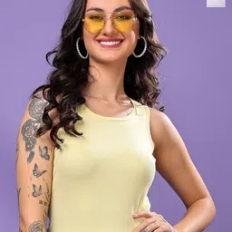 FBAR Women Pack of 2 Cotton Ribbed Tank Crop Top-image-96