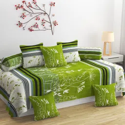 rabhnoor Polycotton Floral Diwan Set-picture-12