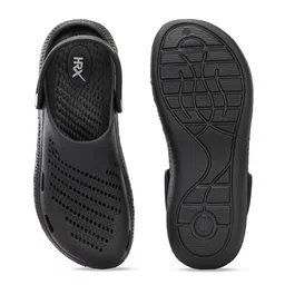 HRX by Hrithik Roshan Men Black Self Design Rubber Clogs image 5