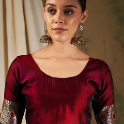 Suha Woven Design Zari Art Silk Banarasi Saree image 2