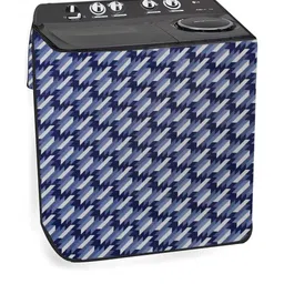 The Furnishing Tree Blue Printed Washing Machine Cover-picture-15