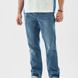 Snitch Men Relaxed Fit Mid-Rise Light Fade Stretchable Jeans-image-72