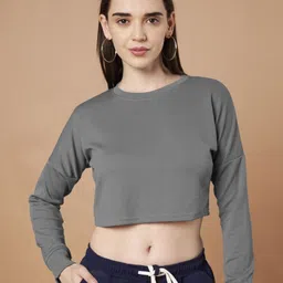 DTR FASHION Women Solid Round Neck T-shirt-image-86