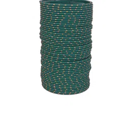 ZULKA Set of 48 Traditional Plain Metal with Polka Dots Bangles image 3