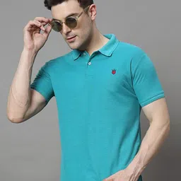 R.ARHAN PREMIUM Men Solid Polo Collar Cotton T-shirt-picture-45