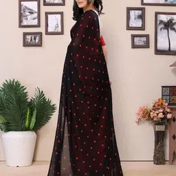 Moda Rapido Polka Dot Printed Half and Half Saree image 4