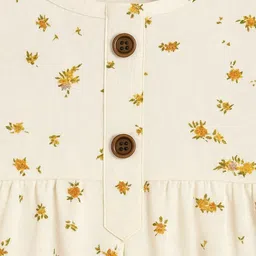 BAESD Floral Print Linen Fit & Flare Dress image 4