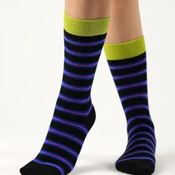Theater Women Striped Cotton Calf Length Socks-picture-17