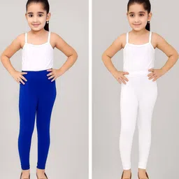 TIK TOK WEARS Girl 2Pc Regular Fit Plain Cotton Churidar Length Legging-picture-40