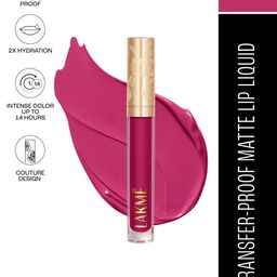 Lakme Rouge Bloom Waterproof Matte Liquid Lipstick 3.5ml - Majestic Magnolia 202-picture-29