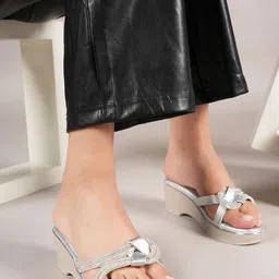 DressBerry Embellished Party Wedge Sandals-picture-52