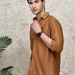 Blezza Men Striped Cotton Shirts image 5