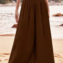 Kotty Women Relaxed Straight Leg High-Rise Pleated Wide Leg Trousers-picture-20