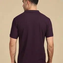 LUX PARKER Men Pack of 2 Anti Odour Solid Polo Collar Cotton T-shirts image 4