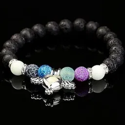 Iga collection Unisex Silver Artificial Beaded Elasticated Bracelet-picture-17