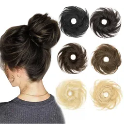 RITZKART Women Set Of 6 Rubber Bun Hair Accessory Set-image-13