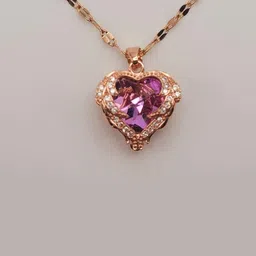 TEMORA Women Rose Gold Necklace and Chains image 1