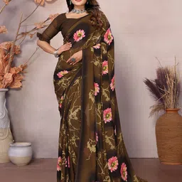 Moda Rapido Floral Print Daily Wear Saree image 1