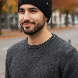 iSWEVEN Unisex Woollen Beanie-image-0