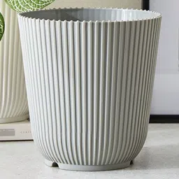 Home Centre Nomad Viksa Grey Ribbed Flower Planter-picture-24