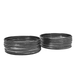 OOMPH Set Of 28 Oxidised Ghungroo & Shimmer Bangles image 2