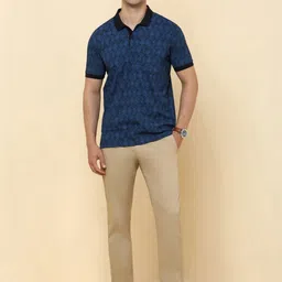 Allen Solly Floral Printed Polo Collar Pocket Cotton T-shirt image 5