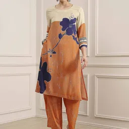 Biba Women Floral Printed Kurta with Trousers-image-55