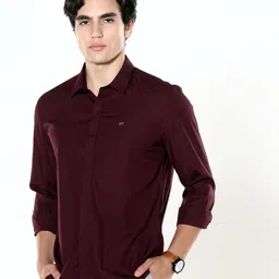 Estilocus Men Solid Cotton Shirts-image-14