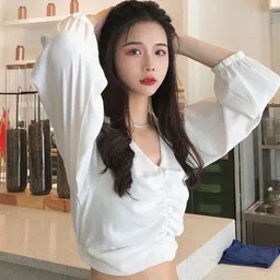 StyleCast Puff Sleeve Crop Top-image-24