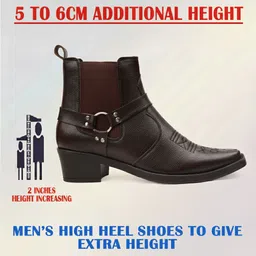 bxxy Brown Casual Formal Slipon Chelsea Boot And Ankle Boot With 2" Block Heel Height Slip On Sneakers For Men-picture-26