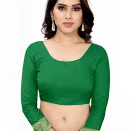 KSALIYA Green Art Silk Sarees image 3