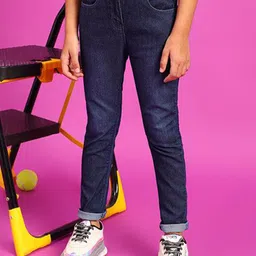 TALES & STORIES Girls Slim Fit Mid-Rise Light Fade Stretchable Jeans-picture-22