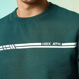 HRX by Hrithik Roshan Striped Knitted Sweatshirt image 2